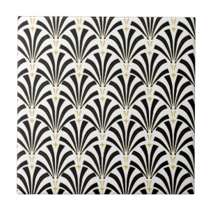 Carreau En Céramique Motif fait sur commande de fans d'art déco