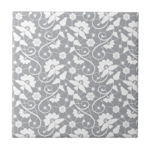 Carreau En Céramique Motif floral de dentelle