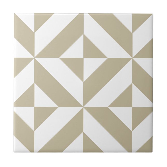 Carreau En Céramique Motif géométrique de cube en Deco d'argile (Devant)