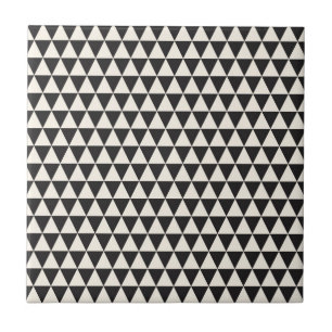 Carreau En Céramique Motif géométrique de triangle noire et blanche