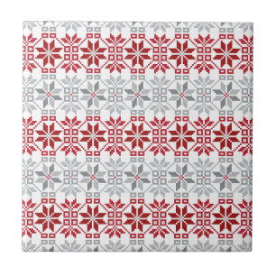 Carreau En Céramique Motif géométrique du soleil du matin letton VIII