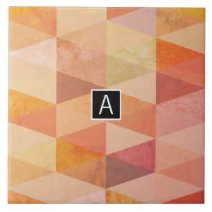 Carreau En Céramique Motif géométrique Triangle souple Monogramme