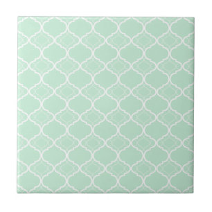 Carreau En Céramique Motif géométrique vert en bon état de Quatrefoi