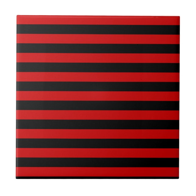 Carreau En Céramique Motif Gras noir et rouge (Devant)