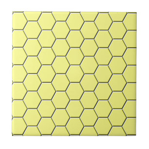 Carreau En Céramique Motif jaune de nid d'abeilles