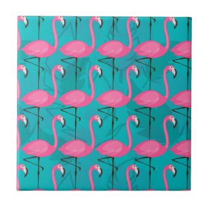 Carreau En Céramique Motif lumineux de Flamant rose