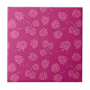 Carreau En Céramique Motif magenta de baie