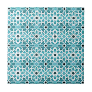 Carreau En Céramique Motif marocain bleu incandescent