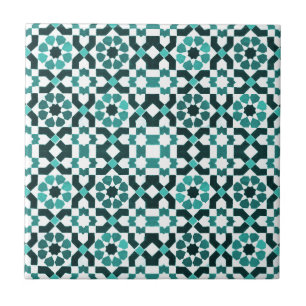 Carreau En Céramique Motif marocain de turquoise