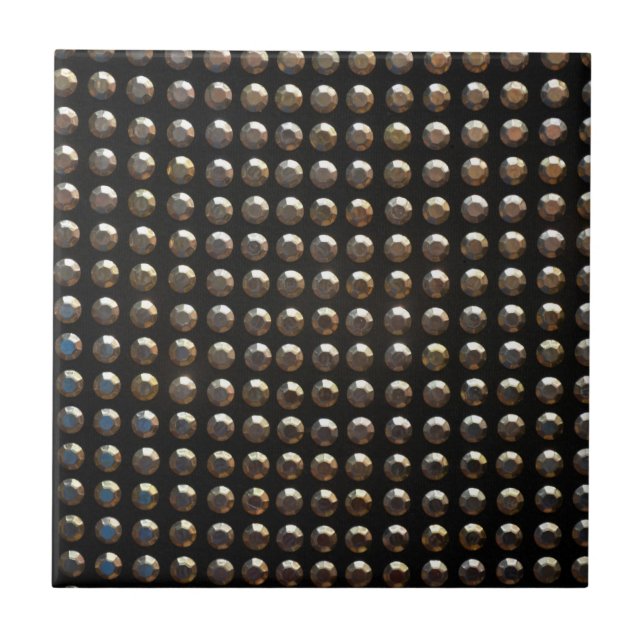 Carreau En Céramique Motif métallique de goujons (Devant)