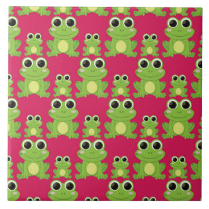 Carreau En Céramique Motif mignon de grenouilles