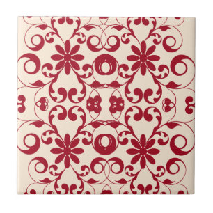 Carreau En Céramique Motif minable et chic floral vintage