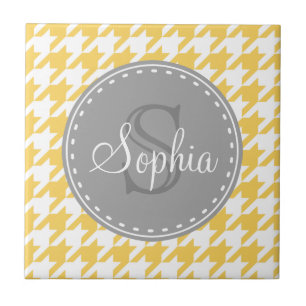 Carreau En Céramique Motif Monogramme blanc de base