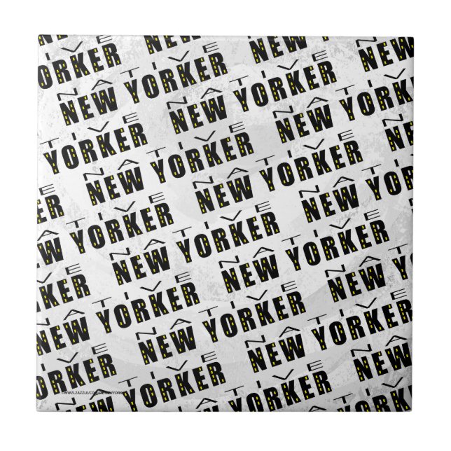 Carreau En Céramique Motif natif du New Yorker (Devant)