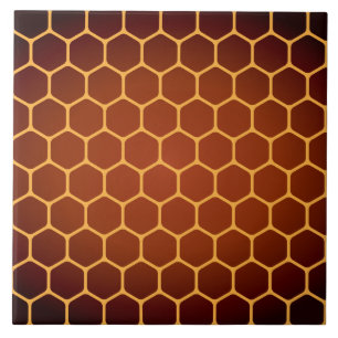 Carreau En Céramique Motif orange de nid d'abeilles