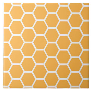 Carreau En Céramique Motif orange de nid d'abeilles