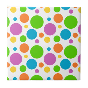 Carreau En Céramique Motif Polka coloré