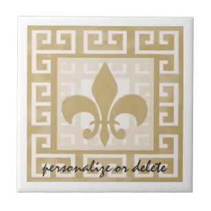 Carreau En Céramique Motif principal rustique d'Elegance Fleur de Lis