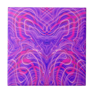Carreau En Céramique Motif psychédélique violet