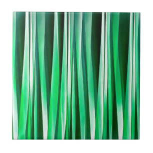 Carreau En Céramique Motif rayé d'océan bleu vert