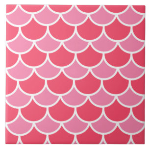 Carreau En Céramique Motif rouge-rose de feston