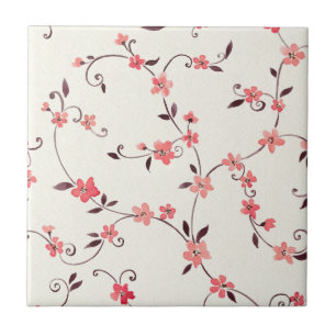 Carreau En Céramique Motif sans couture d'aquarelle avec le ressort