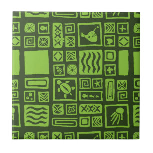 Carreau En Céramique Motif Tiki