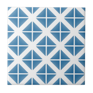 Carreau En Céramique Motif triangle bleu tendance