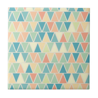 Carreau En Céramique Motif triangle orange turquoise