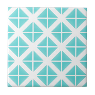 Carreau En Céramique Motif Triangle tendance Turquoise