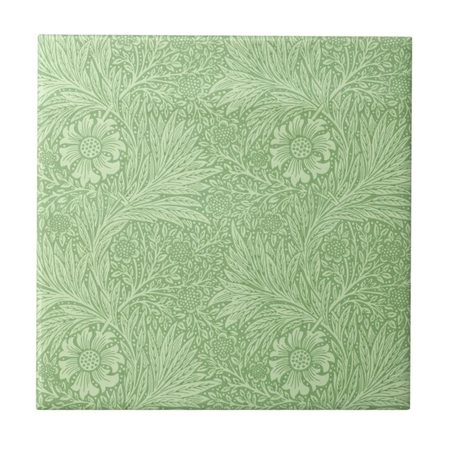 Carreau En Céramique Motif (vert) de souci de William Morris (Devant)