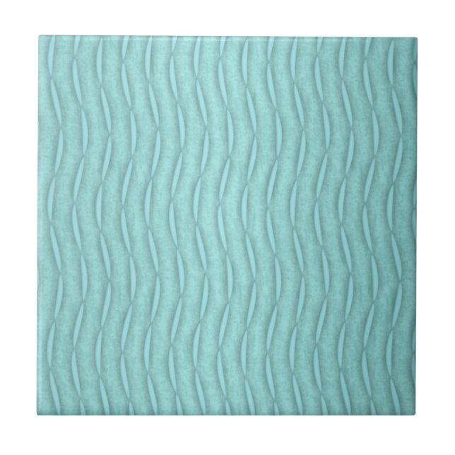Carreau En Céramique Motif vertical flottant Turquoise à l'Aquamarine (Devant)
