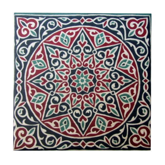 Carreau En Céramique motifs islamiques 10 d'art (Devant)