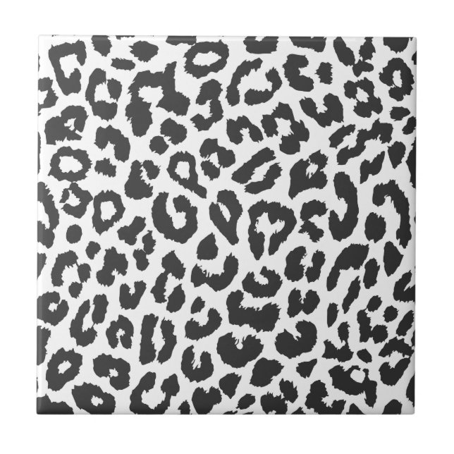 Carreau En Céramique Motifs noirs et blancs de peau d'animal (Devant)