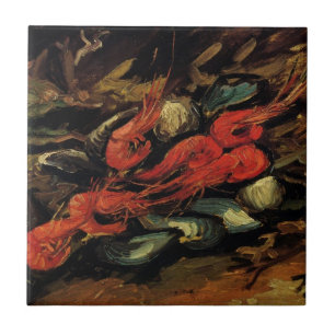 Carreau En Céramique Moules et crevettes par Vincent van Gogh