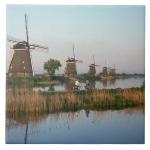 Carreau En Céramique Moulins à vent, Kinderdijk, Pays-Bas