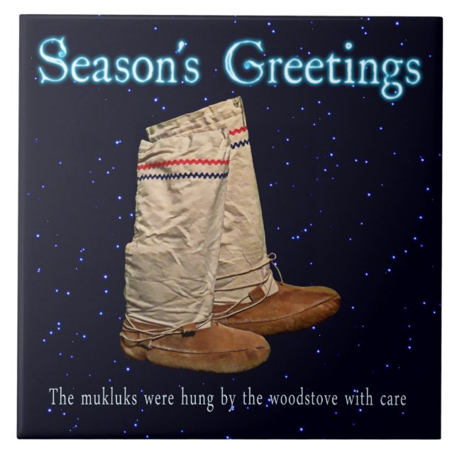 Carreau En Céramique Mukluks de Noël (Devant)