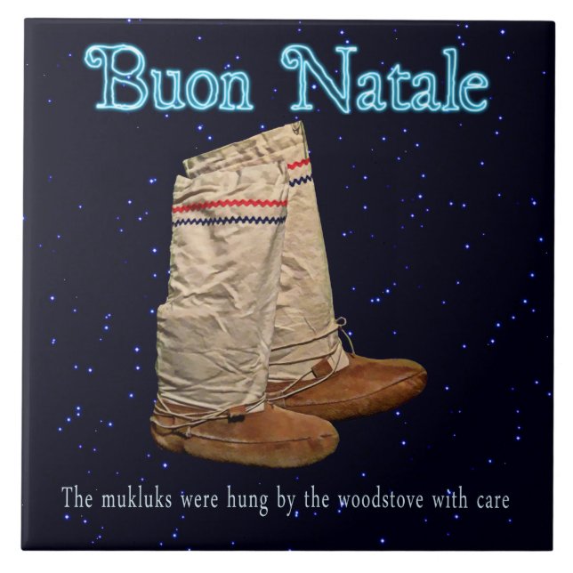 Carreau En Céramique Mukluks de Noël (Devant)