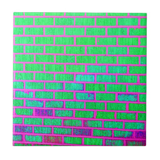 Carreau En Céramique Mur de briques au néon urbain