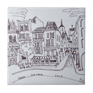 Carreau En Céramique Musée des Parfums & Scène de Rue   Grasse, France