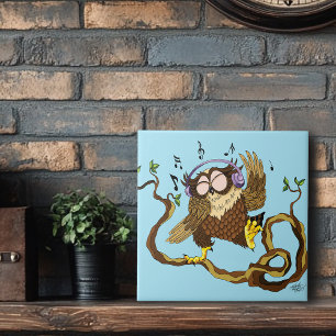 Carreau En Céramique Music Owl