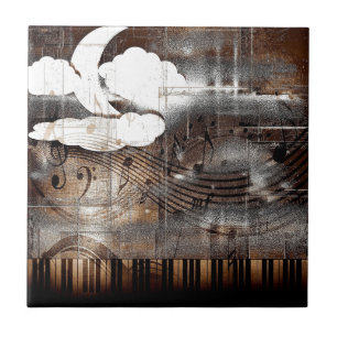 Carreau En Céramique Musique de la nuit