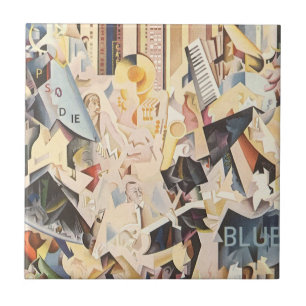 Carreau En Céramique Musique vintage, jazz Art Déco, Rhapsody in Blue