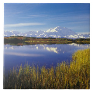 Carreau En Céramique NA, É.-U., Alaska, Denali NP Mt. McKinley dans la