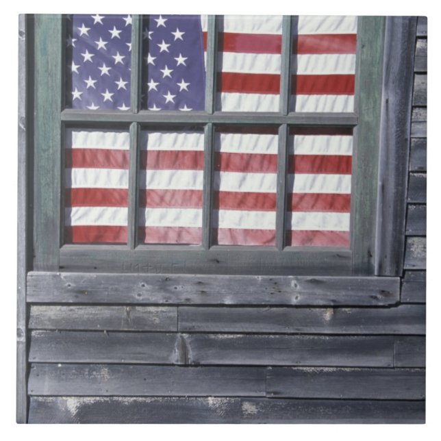 Carreau En Céramique Na, Etats-Unis, Maine, île de Georgetown. Drapeau (Devant)