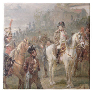 Carreau En Céramique Napoléon et ses troupes (huile sur panneau) (pair