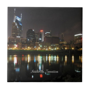 Carreau En Céramique Nashville, Tennessee Skyline à Night