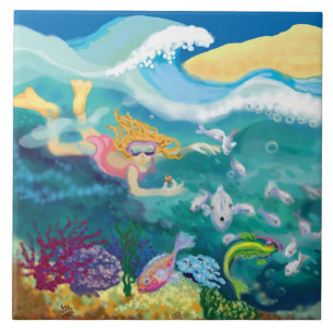 Carreau En Céramique natation de vacances tropicales