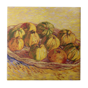 Carreau En Céramique Nature morte, panier de pommes de Vincent van Gogh