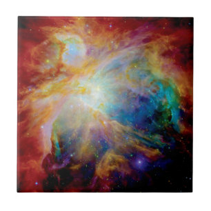 Carreau En Céramique Nébuleuse d'Orion Hubble Spitzer Télescope Photo d